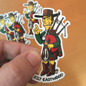 Kilt Eastwood Simpsonized stickers